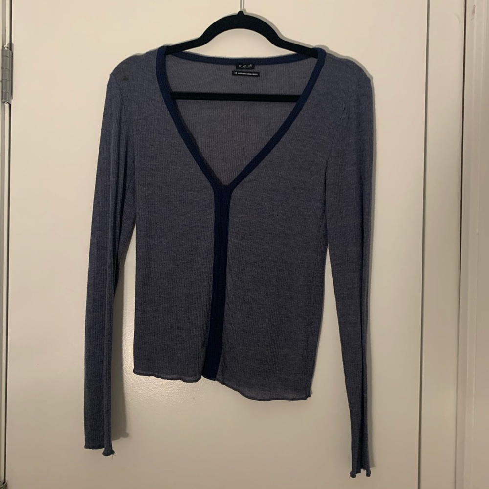 Navy Long Sleeve Lounge Top